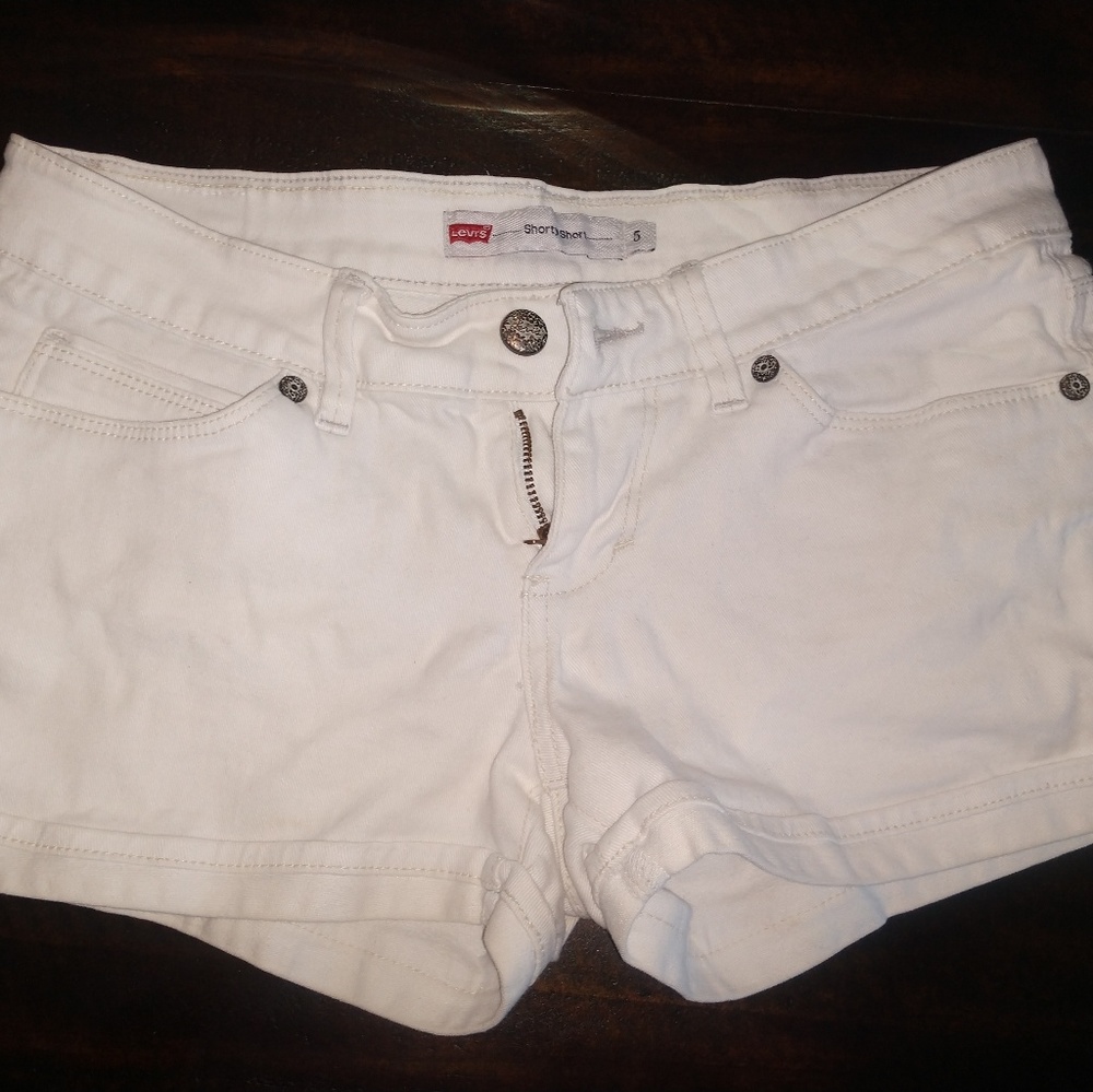 Levi's white Jean shorts